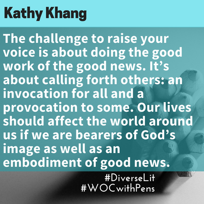 Quote from Kathy Khang about raising your voice from her book Raise Your Voice