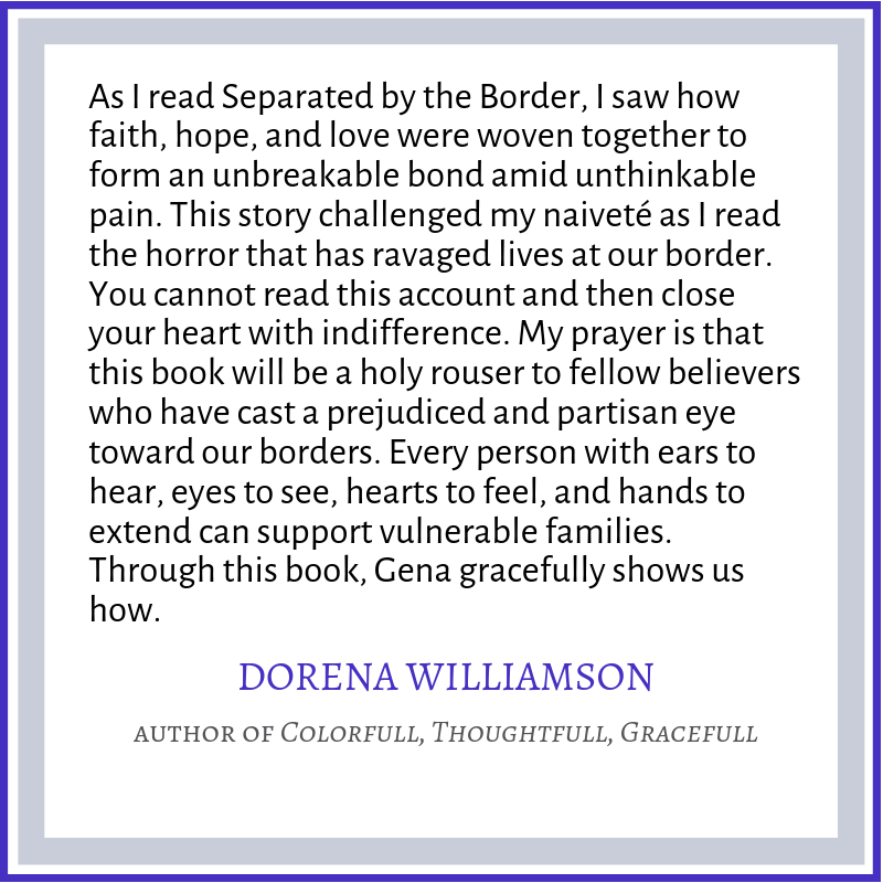 Graphic with quote from Dorena WIlliamson