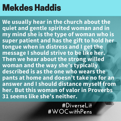 quote by Mekdes Haddis about being a Proverbs 31 woman